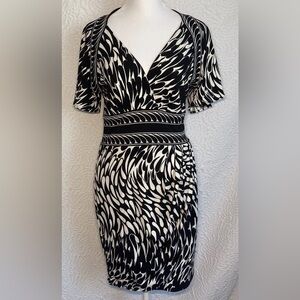 BCBG Max Azria NWT Black & White Combo Jersey Knit Dress